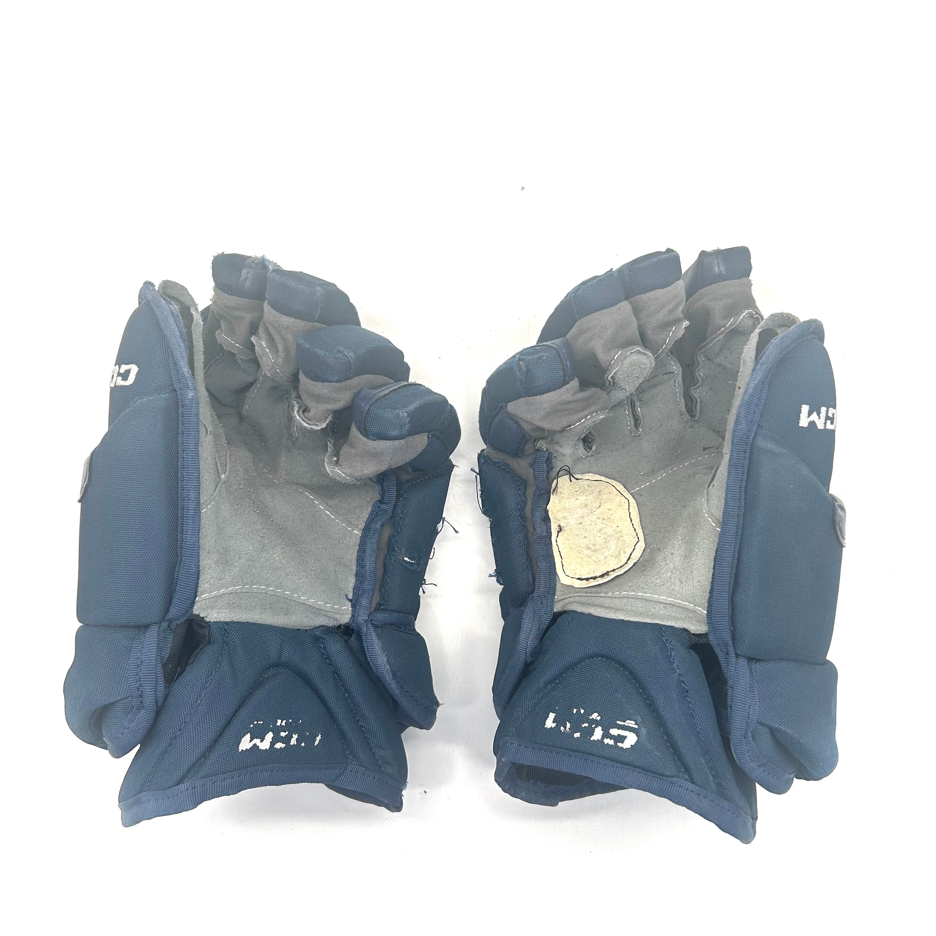 CCM HG12 - Gants Pro Stock d'occasion (bleu marine)